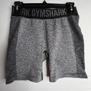 Gymshark Flex Cycling Shorts Black Grey Marl Size Medium Seamless  Activewear